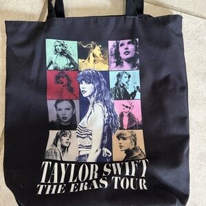 Taylor Swift The Eras Tour Black Tote Bag